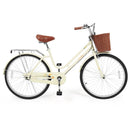24/26 Inch Beach Cruiser Bike with Basket and Rear Rack by DirectDeals