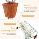 24/26 Inch Beach Cruiser Bike with Basket and Rear Rack by LJGDeals