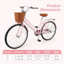 26" Beach Cruiser Bike for Women with Basket and Rear Rack by LJGDeals