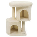26 Inch Cat Tower with Large Padded Push Perch and Dual Condos by LJGDeals