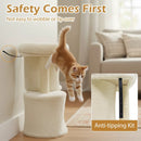 26 Inch Cat Tower with Large Padded Push Perch and Dual Condos by LJGDeals