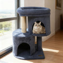 26 Inch Cat Tower with Large Padded Push Perch and Dual Condos by LJGDeals