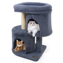 26 Inch Cat Tower with Large Padded Push Perch and Dual Condos by LJGDeals