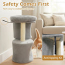 26 Inch Cat Tower with Large Padded Push Perch and Dual Condos by LJGDeals