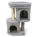 26 Inch Cat Tower with Large Padded Push Perch and Dual Condos by LJGDeals
