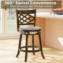 26 Inch Counter Height Bar Stools Set of 2 with Rubber Wood Frame by LJGDeals