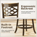 26 Inch Counter Height Bar Stools Set of 2 with Rubber Wood Frame by LJGDeals
