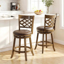 26 Inch Counter Height Bar Stools Set of 2 with Rubber Wood Frame by LJGDeals