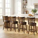 26 Inch Counter Height Bar Stools Set of 2 with Rubber Wood Frame by LJGDeals