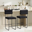 26 Inch Counter Height Bar Stools Set of 2 with Metal Frame and Footrest by LJGDeals