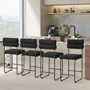 26 Inch Counter Height Bar Stools Set of 2 with Metal Frame and Footrest by LJGDeals