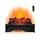 26 Inch Electric Fireplace Heater with Remote Control and Realistic Lemonwood Ember Bed-Black by LJGDeals