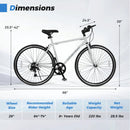 26 Inch Mountain Bike Adjustable with 6-Speed and All-terrain Rubber Wheels by LJGDeals