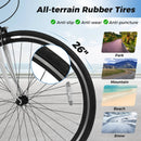 26 Inch Mountain Bike Adjustable with 6-Speed and All-terrain Rubber Wheels by LJGDeals