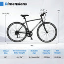 26 Inch Mountain Bike Adjustable with 6-Speed and All-terrain Rubber Wheels by LJGDeals