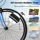 26 Inch Mountain Bike Adjustable with 6-Speed and All-terrain Rubber Wheels by LJGDeals