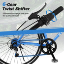 26 Inch Mountain Bike Adjustable with 6-Speed and All-terrain Rubber Wheels by LJGDeals