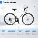 26 Inch Mountain Bike Adjustable with 6-Speed and All-terrain Rubber Wheels by LJGDeals
