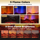 26 Inch WiFi Infrared Quartz Electric Fireplace Insert Logs Heater with Realistic Pinewood Logs-Black by LJGDeals