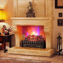 26 Inches Infrared Quartz Electric Fireplace with Realistic Pinewood Ember Bed by LJGDeals