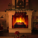 26 Inches Infrared Quartz Electric Fireplace with Realistic Pinewood Ember Bed by LJGDeals