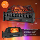 26 Inches Infrared Quartz Electric Fireplace with Realistic Pinewood Ember Bed by DirectDeals