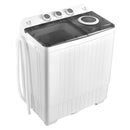 26 LBS Twin Tub Portable Washing Machine with Built-In Drain Pump-Gray by LJGDeals