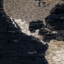 Personalized Blue World Map Canvas – Custom Framed Push Pin