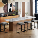 26 inch Bar Stools Set of 2 Counter Height Barstools with Faux Leather Upholstered Seat by LJGDeals
