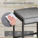 26 inch Bar Stools Set of 4 Counter Height Barstools with Faux Leather Upholstered Seat