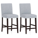26 inch Counter Height Chairs Set of 2 with Padded Seat and Backrest-Gray by LJGDeals