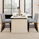 26 inch Counter Height Chairs Set of 2 with Padded Seat and Backrest-Gray by LJGDeals