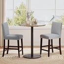 26 inch Counter Height Chairs Set of 2 with Padded Seat and Backrest-Gray by LJGDeals