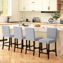 26 inch Counter Height Chairs Set of 2 with Padded Seat and Backrest-Gray by LJGDeals