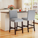 26 inch Counter Height Chairs Set of 2 with Padded Seat and Backrest-Gray by LJGDeals