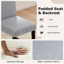 26 inch Counter Height Chairs Set of 2 with Padded Seat and Backrest-Gray by LJGDeals