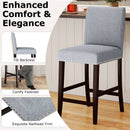 26 inch Counter Height Chairs Set of 2 with Padded Seat and Backrest-Gray by LJGDeals