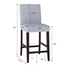 26 inch Counter Height Chairs Set of 2 with Padded Seat and Backrest-Gray by LJGDeals