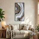 Canvas Painting Wall Art Framed Abstract Modern Decor 20x40 Inches by HouseOfZazla
