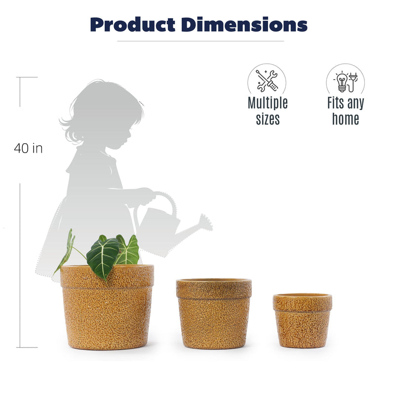 Handmade Ceramic Planter Set of 3, photo 6 of 10