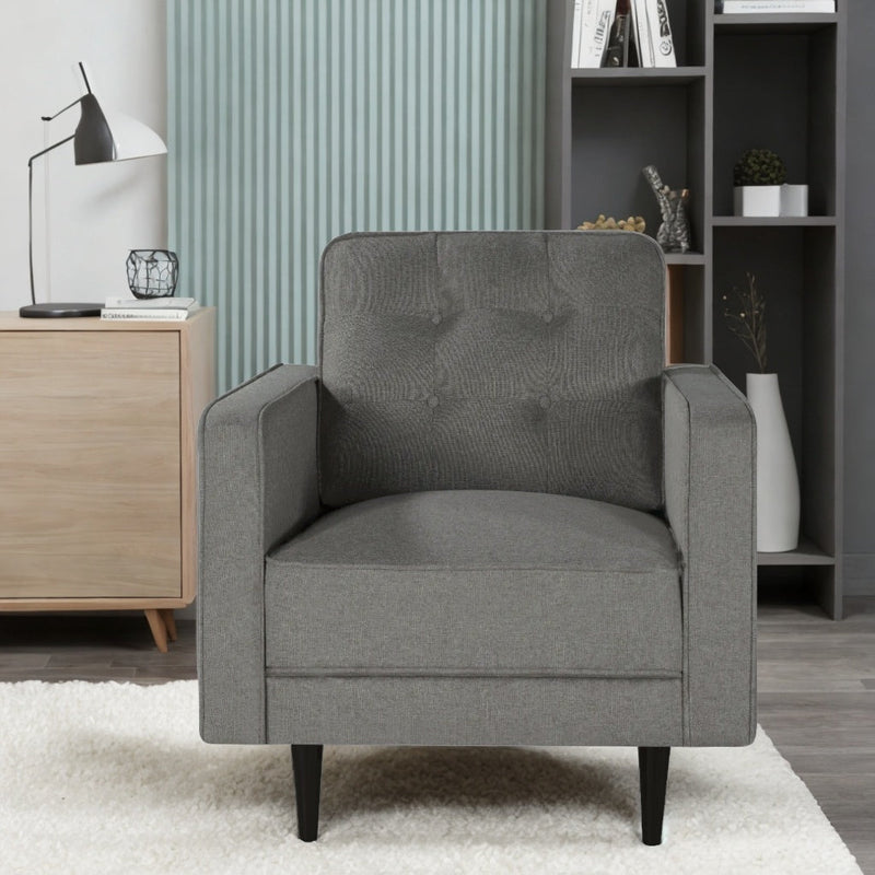 35 Inch Wide Accent Chair Upholstered Single Upholstered Lounge Club Chair For Living Room Bedroom