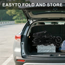 Folding Wagon Cart with Bench Seat & Canopy, 500lbs Capacity