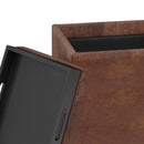 Rockwood - Upholstered Cube Storage Ottoman With Tray by Unique Piece Furniture
