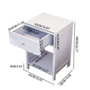 Nightstand With Drawer And Open Shelf, Scalloped Edge Bedside Table by HouseOfZazla