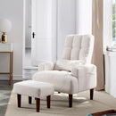 Living Room Sofa Single Chair And Ottoman, Modern Multi-Function Fabric Living Room Sofa Lounge Chair Bed And Stool. Soft Leisure Single Chair Adjustable Into 5 Angles With Sofa Bed by HouseOfZazla