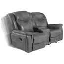 Carmen - Cool Motion Loveseat With Storage, With Reclining Function And Built In Storage - Gray by HouseOfZazla