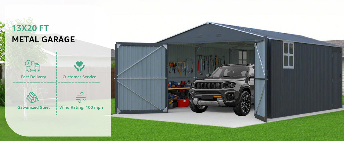 Upgraded 13x20FT Outdoor Storage Shed, photo 7 of 10