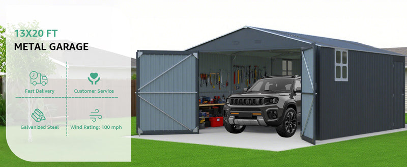 Upgraded 13x20FT Outdoor Storage Shed, photo 7 of 10