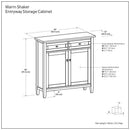 Warm Shaker - Entryway Storage Cabinet - Brown