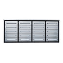 Garage Storage Cabinets With Workbench (With 20 Drawers) - Silver by HouseOfZazla